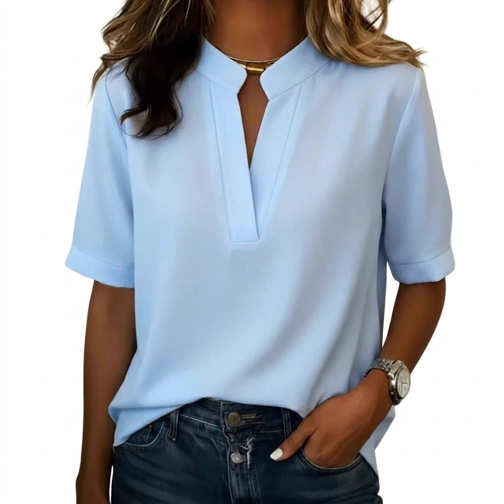 Dames Losse Pasvorm T-shirt – Casual met Ronde Hals en Korte Mouwen