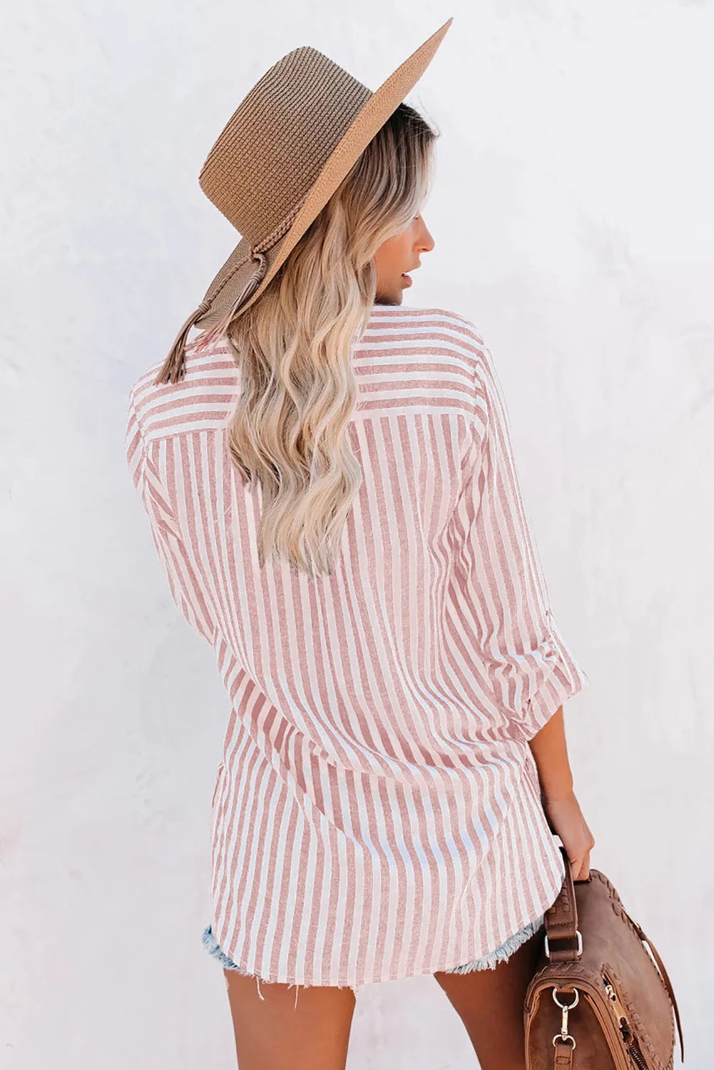 Idalia Blouse | Damesblouse met ademende stof en tijdloos streepdessin