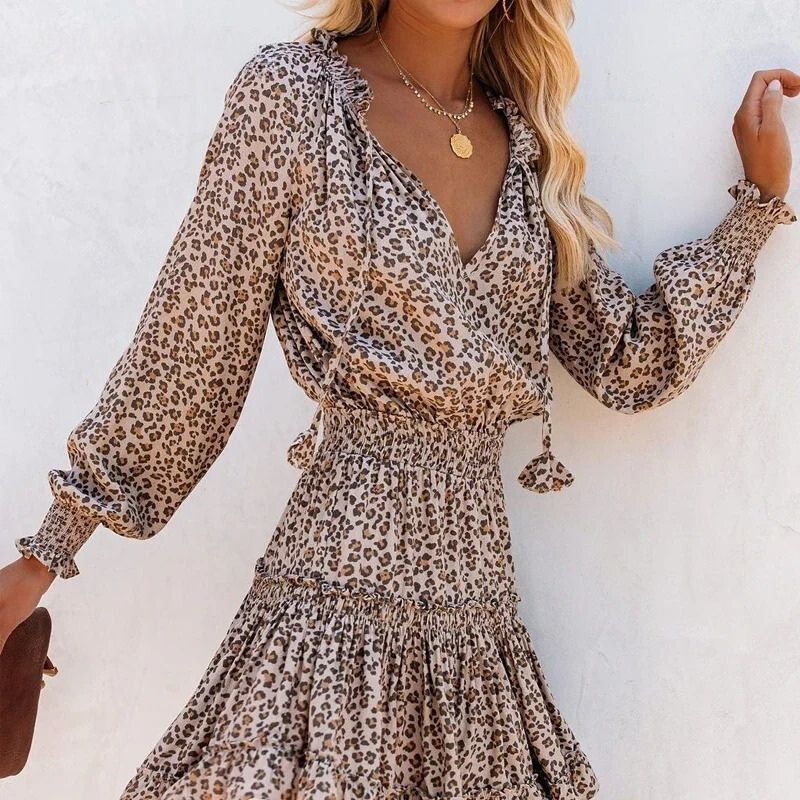 Idella - Luipaardprint Jurk