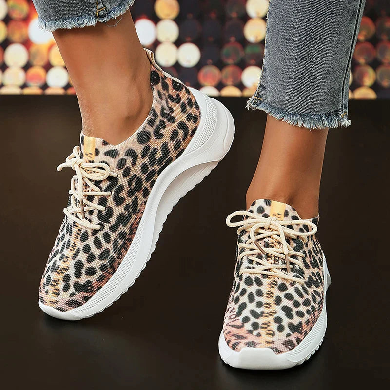 Idony - Luipaard Print Ademende Trainers