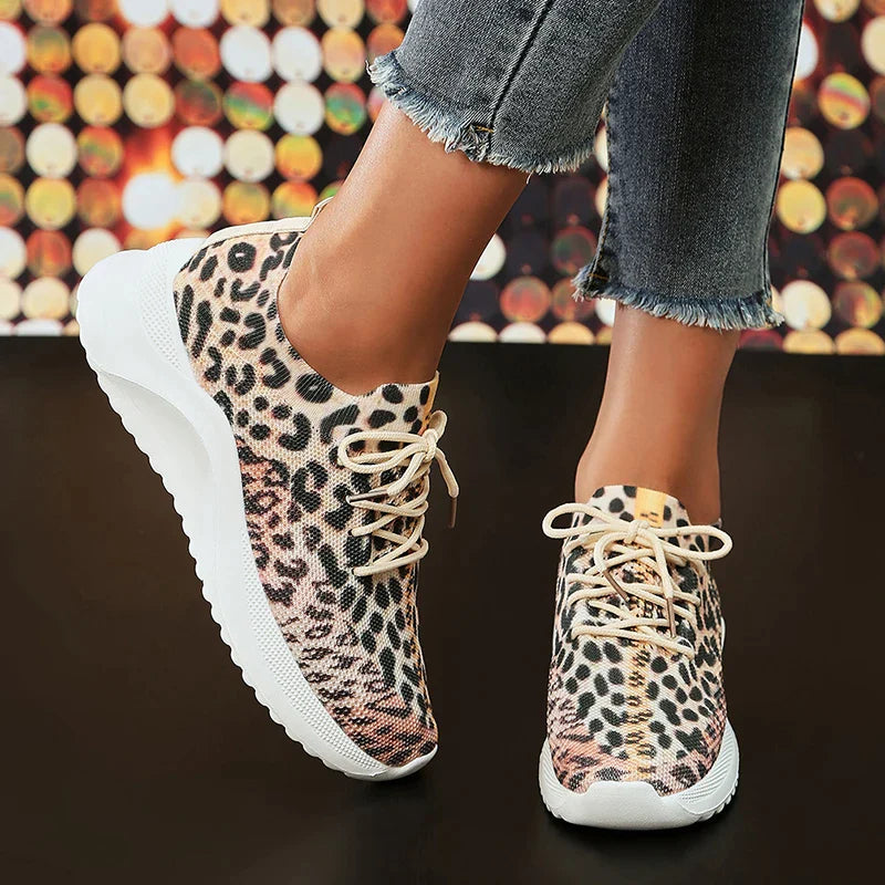 Idony - Luipaard Print Ademende Trainers