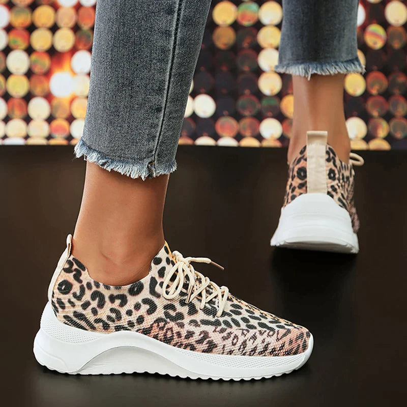 Idony - Luipaard Print Ademende Trainers
