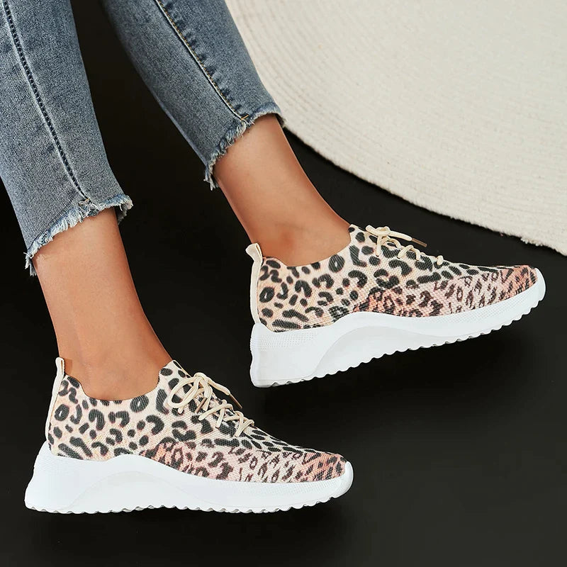 Idony - Luipaard Print Ademende Trainers