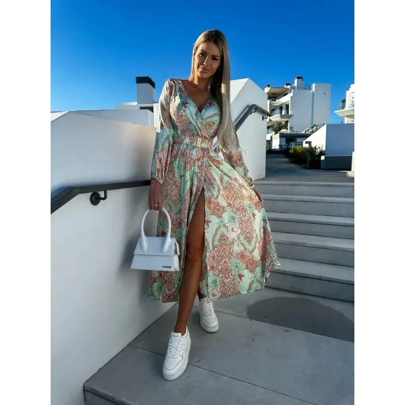 Iliana - Jurk Met Slanke Tailleprint