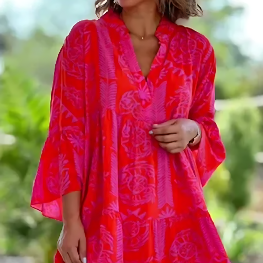 Stylish zomerse lange mouwen jurk