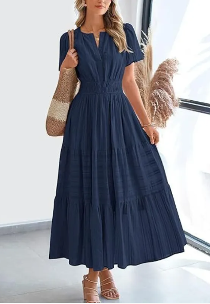 Marieke | Vrouwen Maxi Jurk met Kanten Detail – Elegant, Tijdloos en Chic