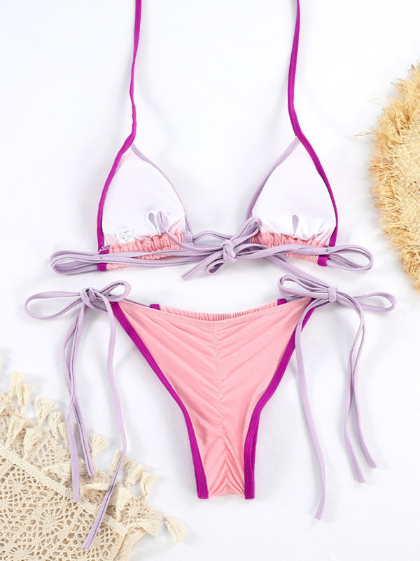 Anne-Sophie | Dames Strapless Badpak met Print – Stijlvol Gesplitst Design voor Zomer & Strand