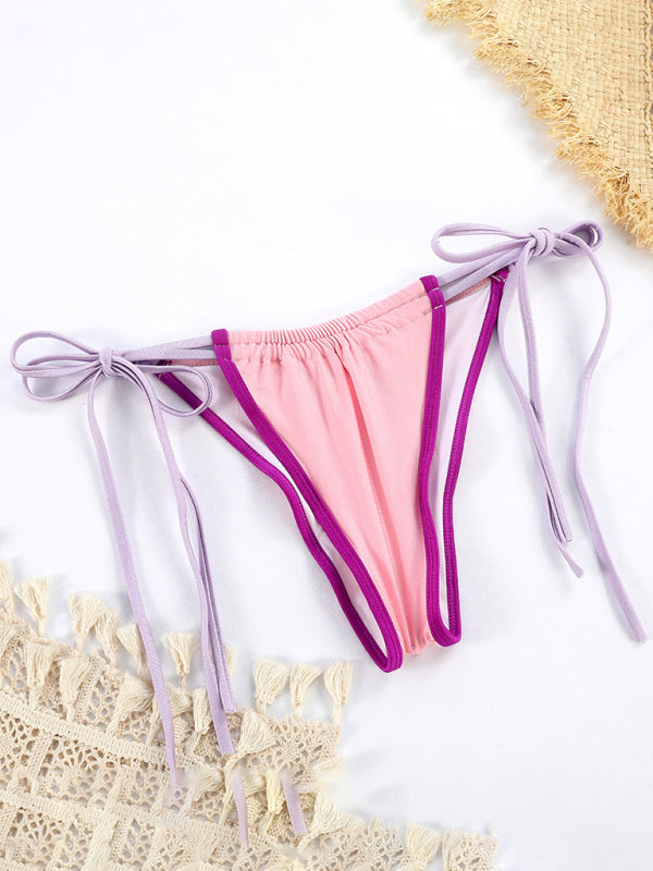 Anne-Sophie | Dames Strapless Badpak met Print – Stijlvol Gesplitst Design voor Zomer & Strand