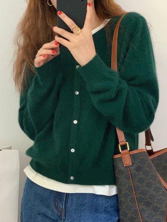 Ronde nek knitted cardigan