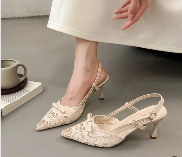 Dames Slim Fit Heels – Geschikt voor Feestelijke Gelegenheden, Met Borduursels