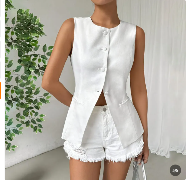 Jackie | Dames tanktop met linnenmix en ronde hals voor casual looks
