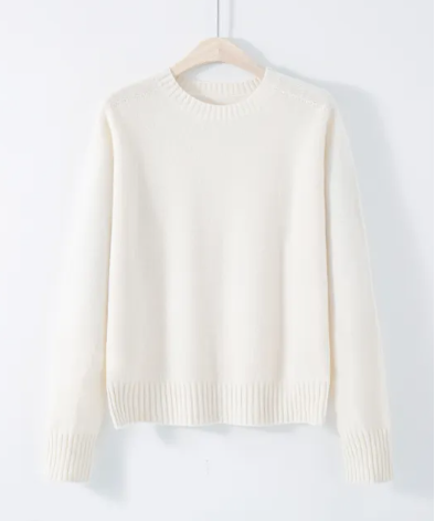 Georgie - Gebreide zachte damestrui | Oversized trui met ronde hals