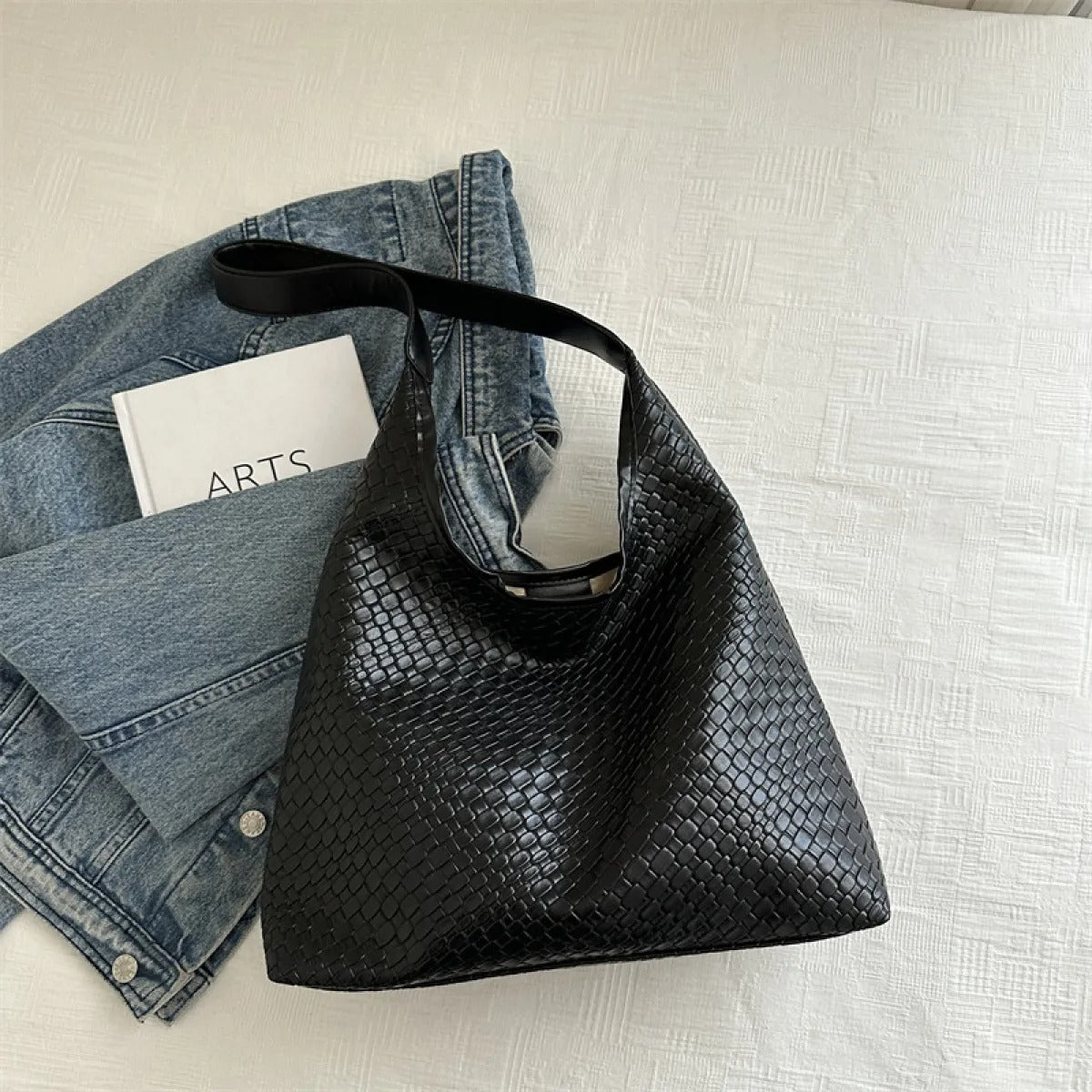 Benita Geweven Tas | Vegan Schoudertas met Pouch