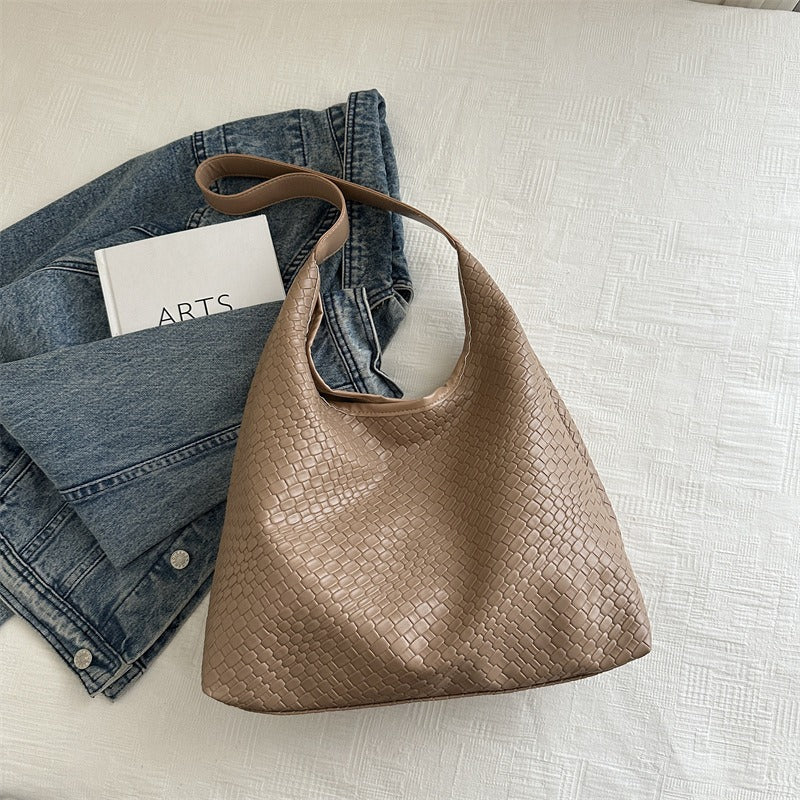 Benita Geweven Tas | Vegan Schoudertas met Pouch