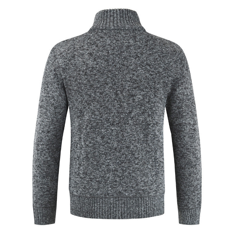 Sweter męski wełniany z zamkiem - ocieplana podszewka – widok produktu 6 | Ionotix