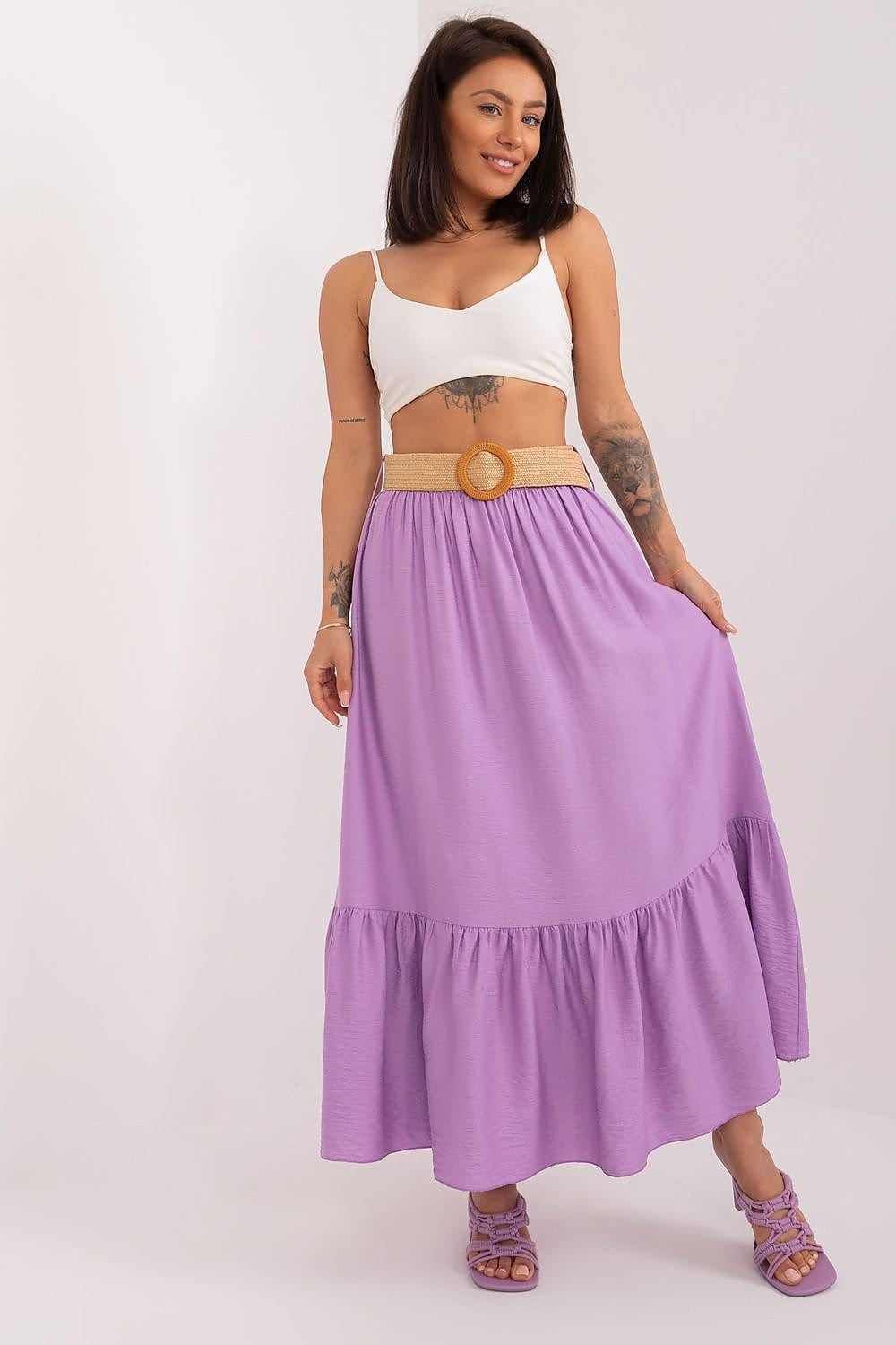 Sanne | Maxi Rok Dames met Volant – Zomerrok Lang