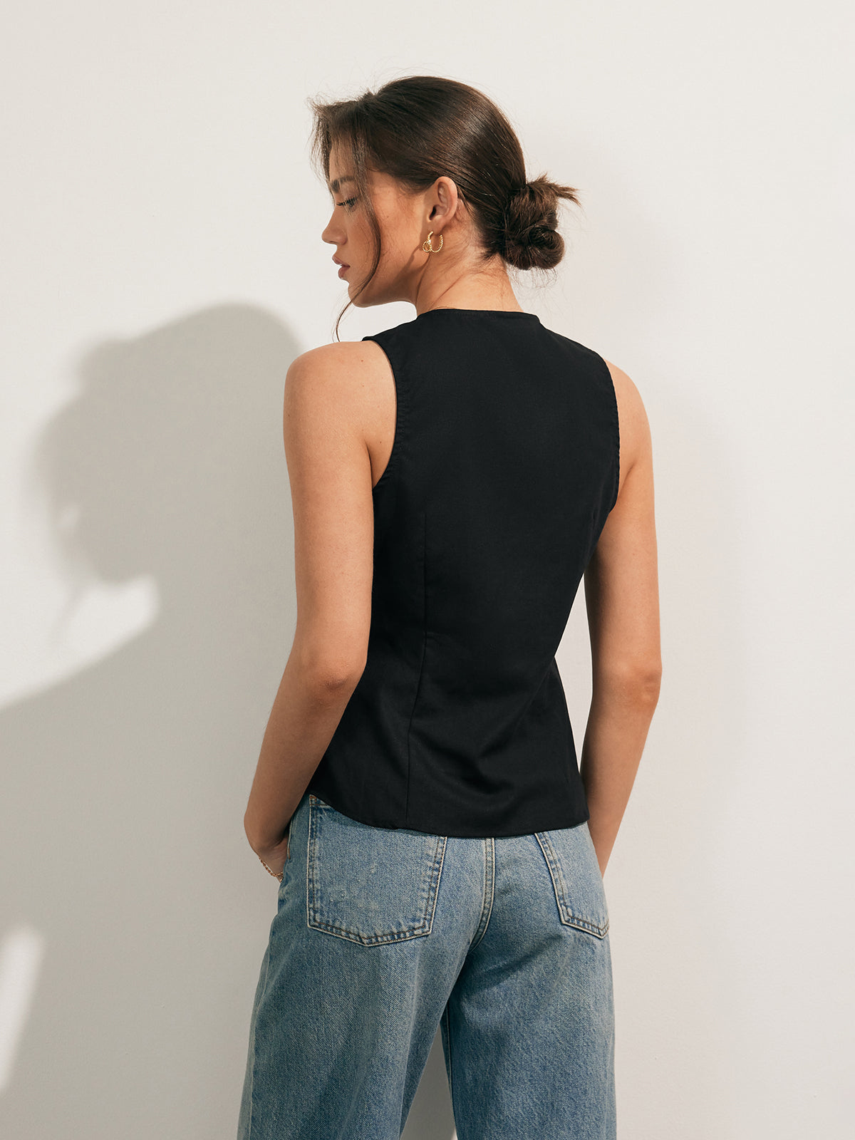 Jackie | Dames tanktop met linnenmix en ronde hals voor casual looks