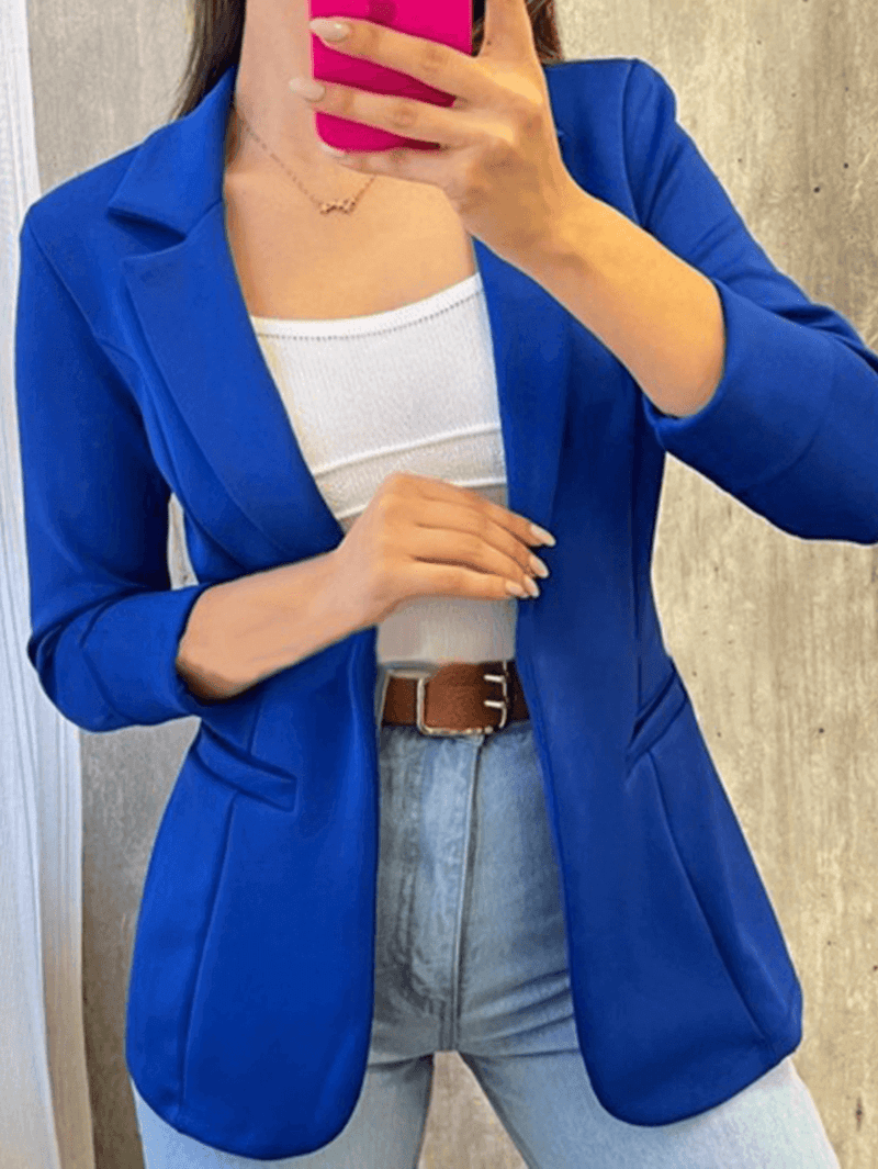 Jaisley - Pastel Blazer Met Zakken Elegant Damesmode