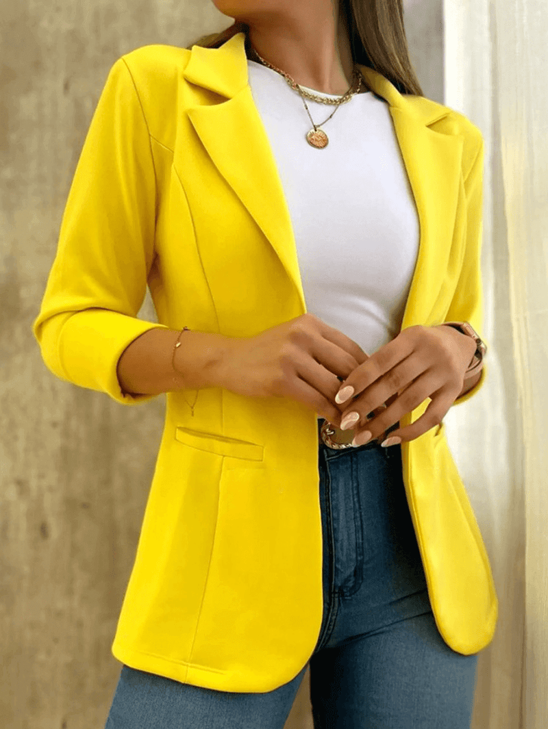 Jaisley - Pastel Blazer Met Zakken Elegant Damesmode