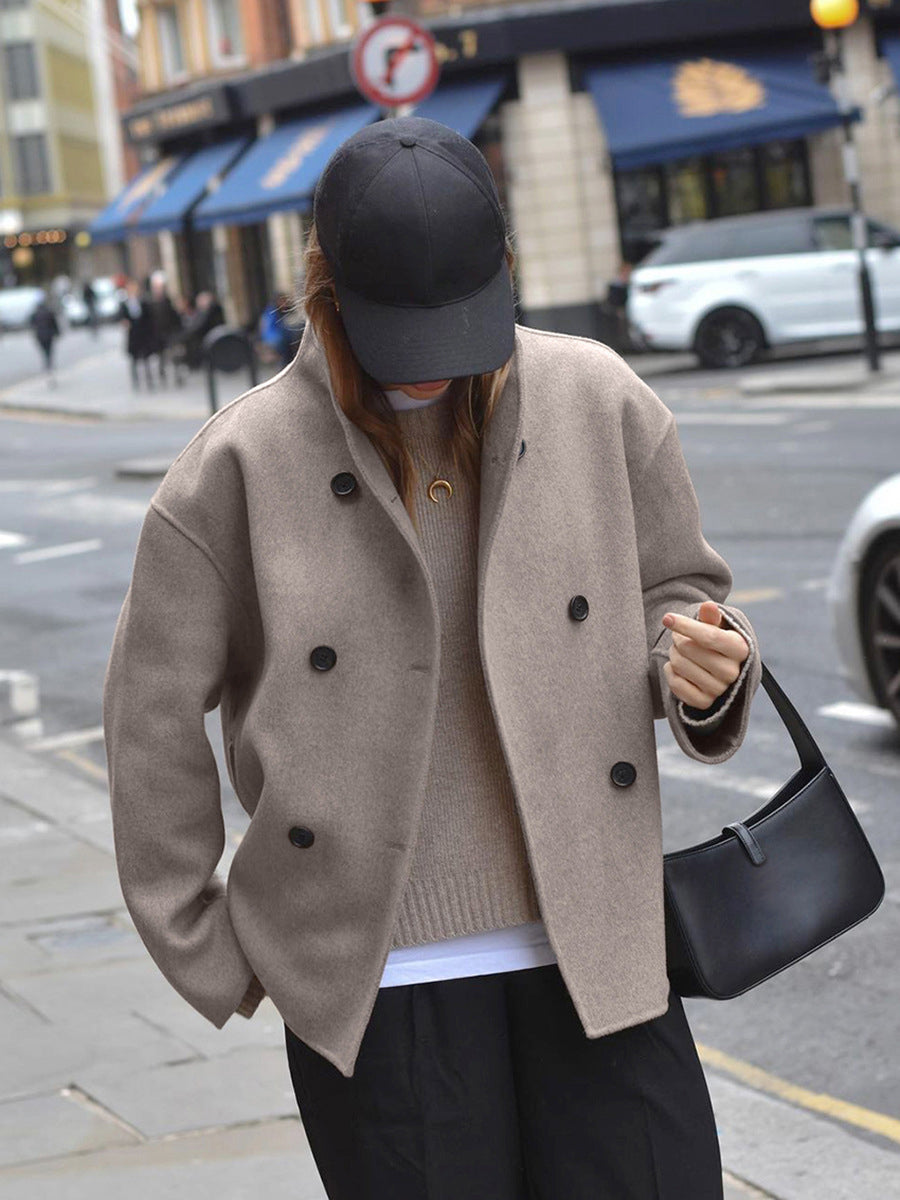 Herfstjas | Dames oversized jas met vintage details en casual stijl