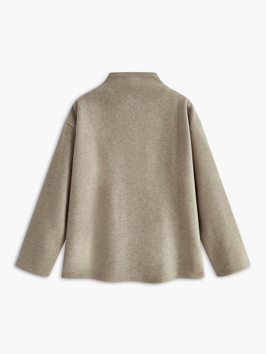 Herfstjas | Dames oversized jas met vintage details en casual stijl
