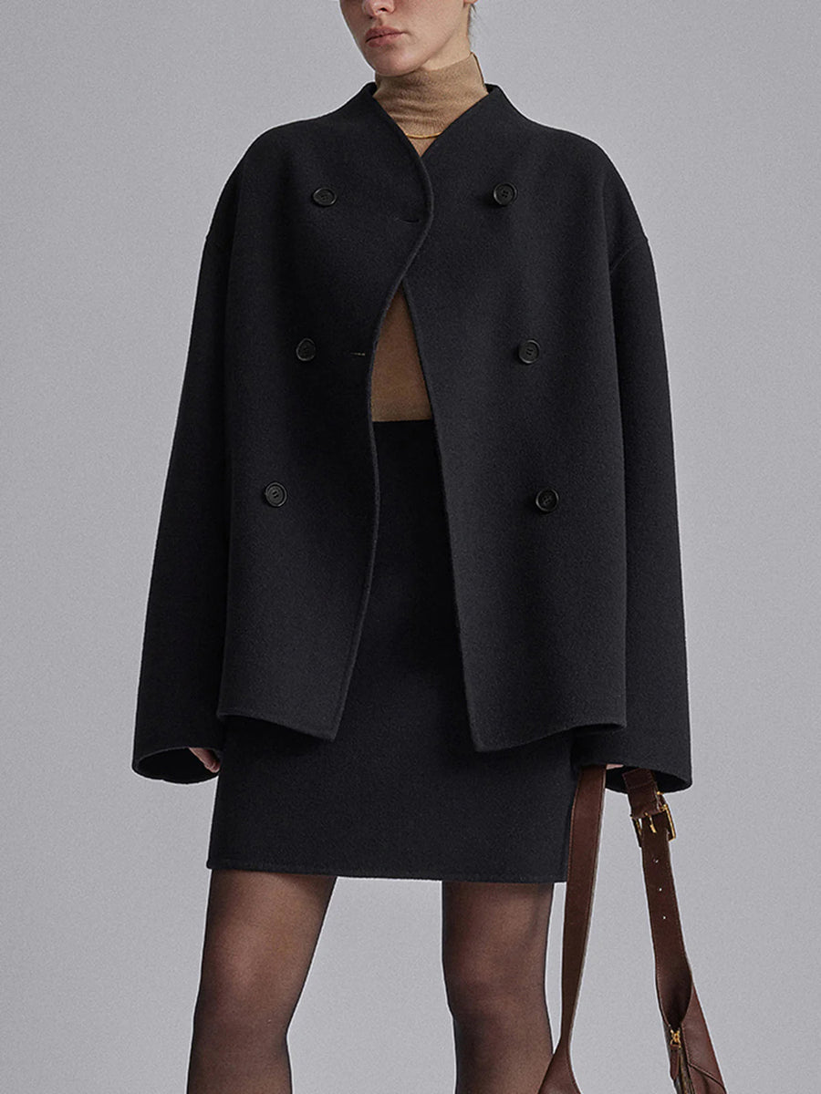 Herfstjas | Dames oversized jas met vintage details en casual stijl