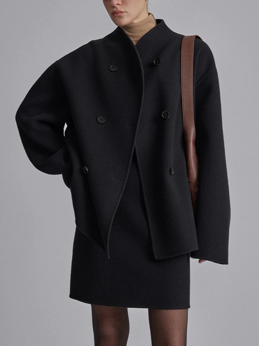 Herfstjas | Dames oversized jas met vintage details en casual stijl