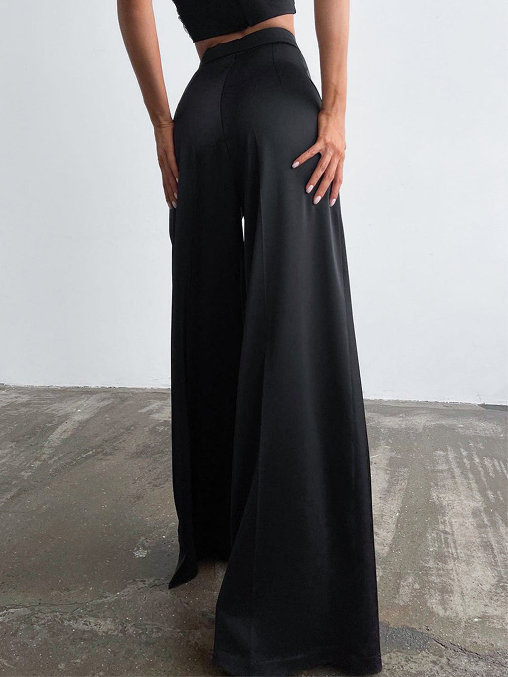 Jorielle - Oversized Satijnen Wijde Broek