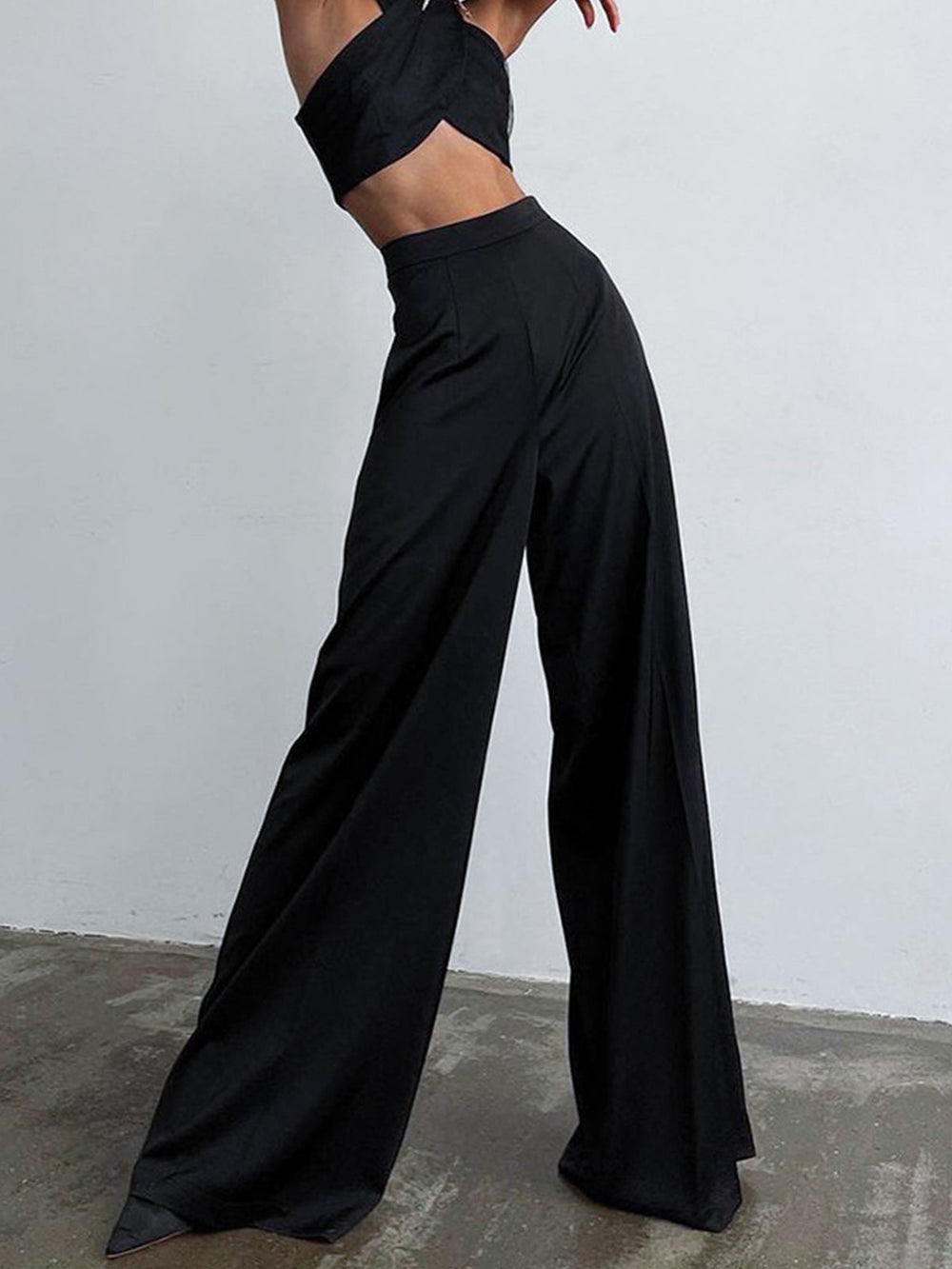 Jorielle satijnen broek dames | Oversized wijde broek met luxe glans en elegante pasvorm