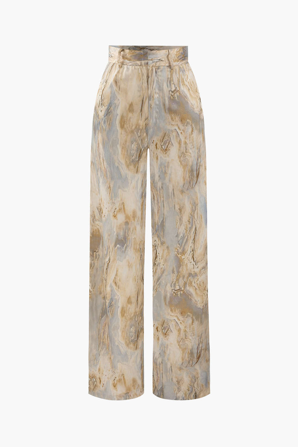Jossara - Marmerprint Hoge Taille Lange Broek
