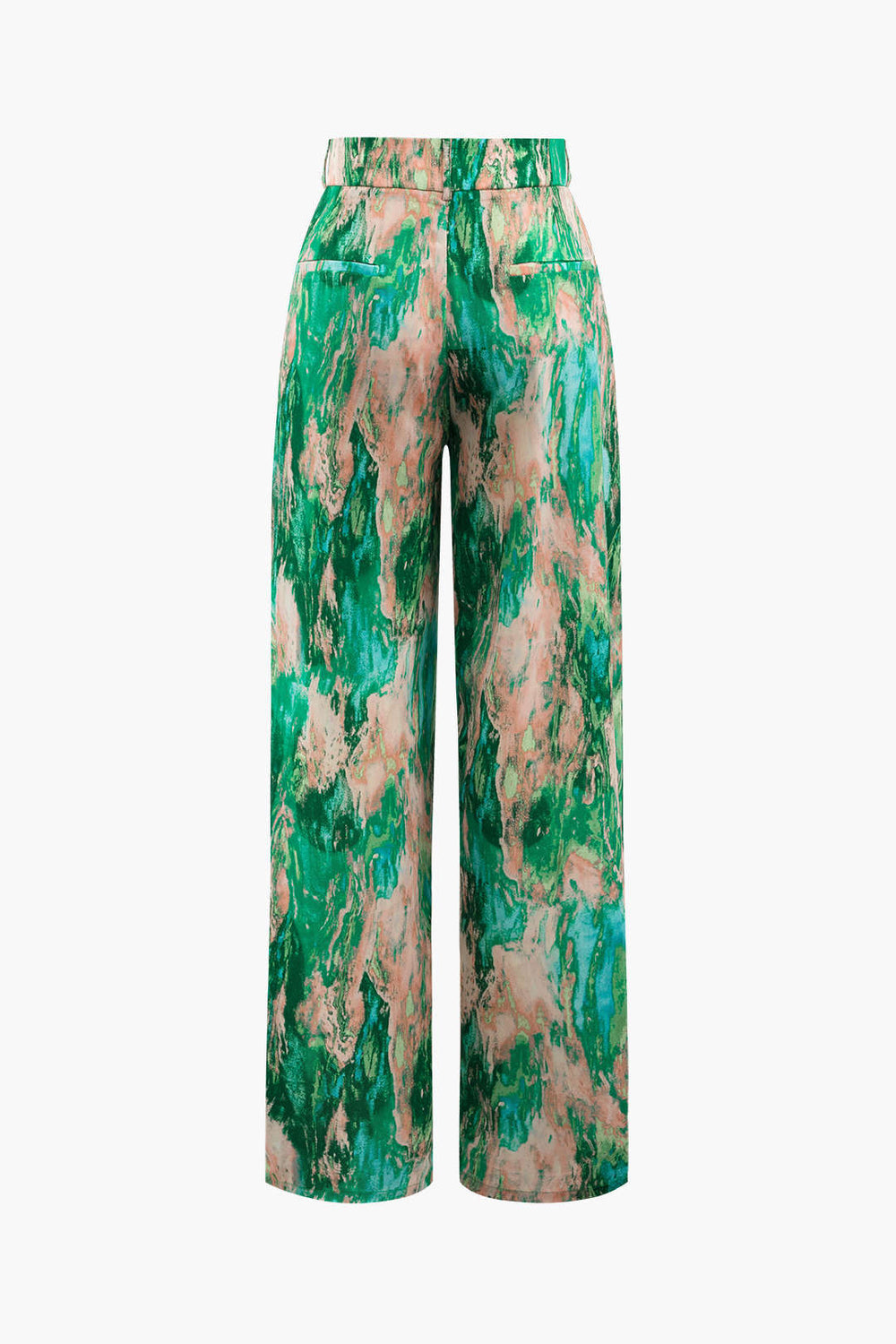 Jossara - Marmerprint Hoge Taille Lange Broek