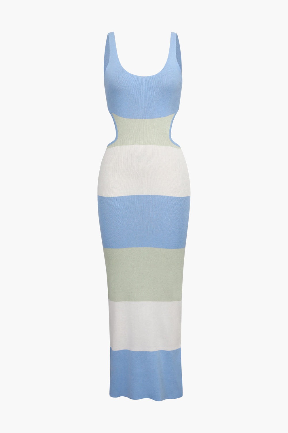 Jovia - Multikleurige Gestreepte Maxidress Met Open Rug