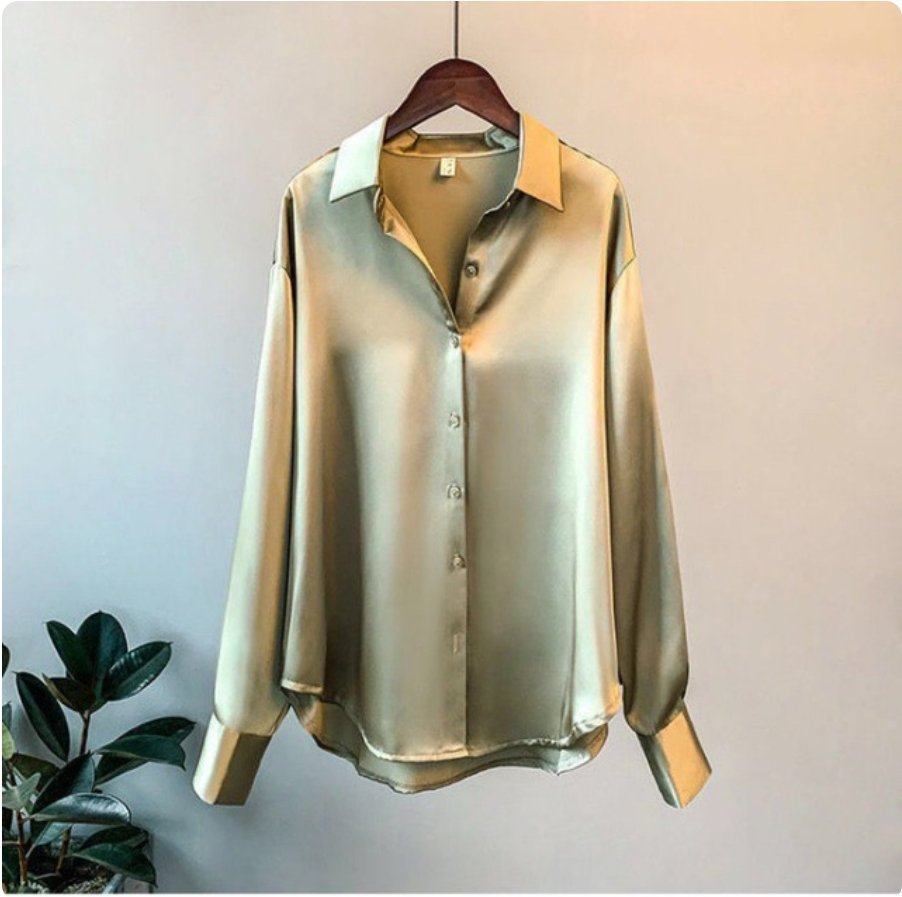 Jaantje | Dames Satijnen Blouse – Elegante Satijnlook voor veelzijdige stijl