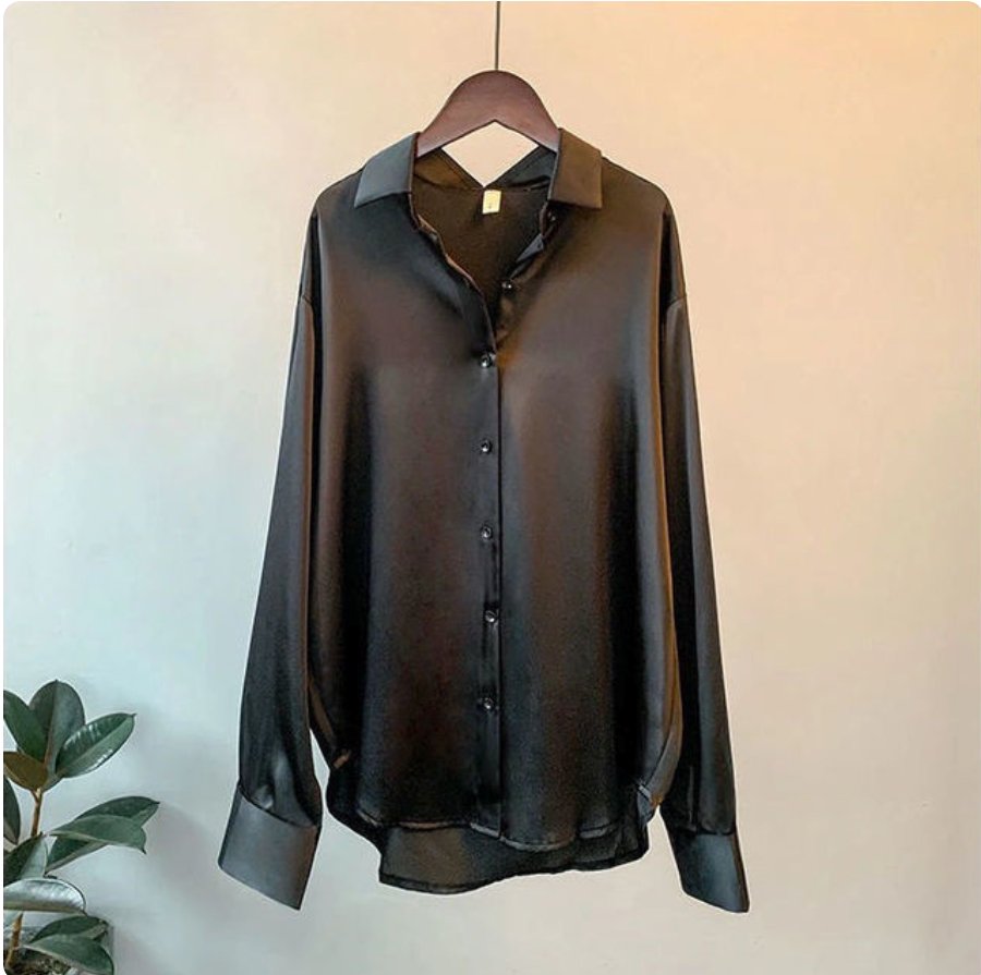 Jaantje | Dames Satijnen Blouse – Elegante Satijnlook voor veelzijdige stijl