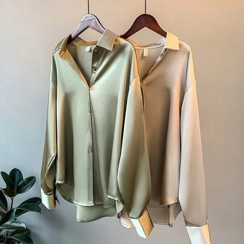 Jaantje | Dames Satijnen Blouse – Elegante Satijnlook voor veelzijdige stijl
