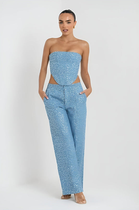 Juzelle - Blauwe Glitter Set