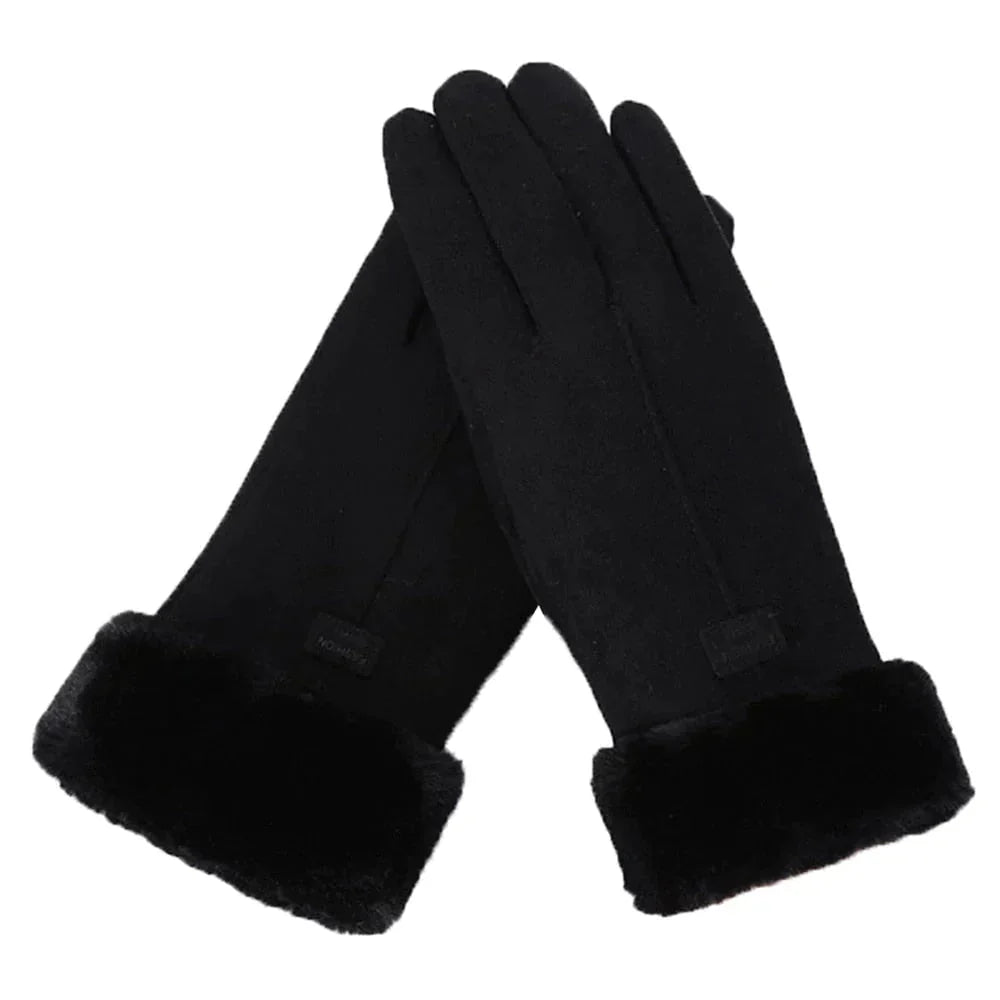 Geïsoleerde Waterdichte Handschoenen | Dames Handschoenen met Bonten Rand en Luxe Warmte