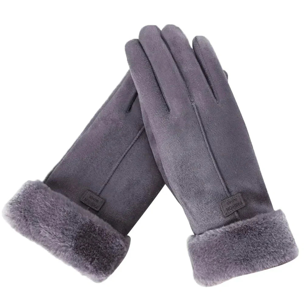 Geïsoleerde Waterdichte Handschoenen | Dames Handschoenen met Bonten Rand en Luxe Warmte
