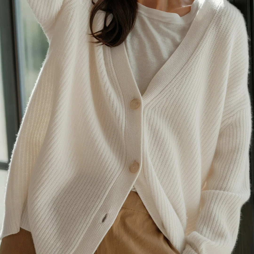 Lacey oversized vest dames | Luxe kasjmier vest met relaxte pasvorm en lichtgewicht comfort