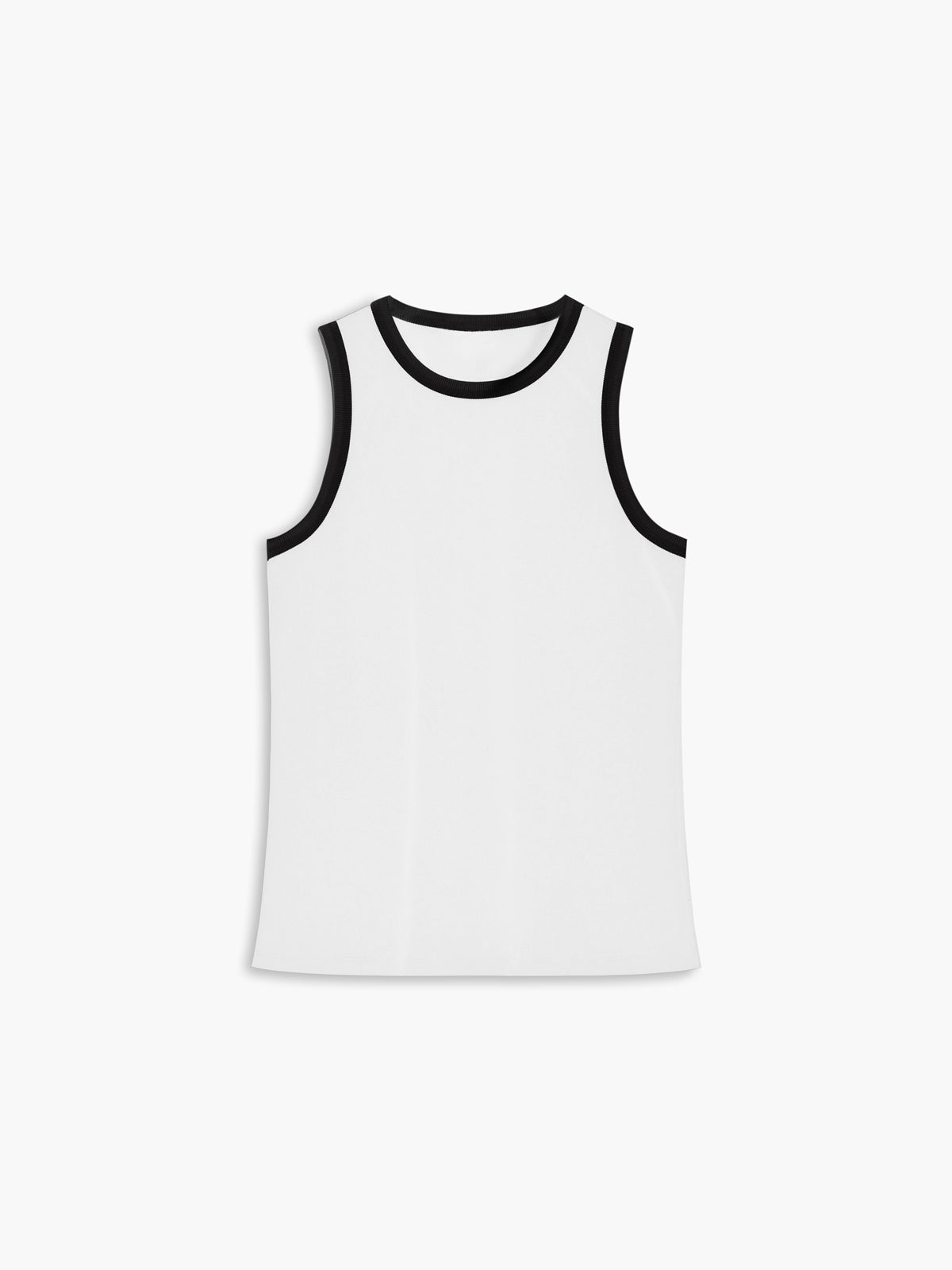 Laila - Tanktop met Contrasterende Rand en crew neck