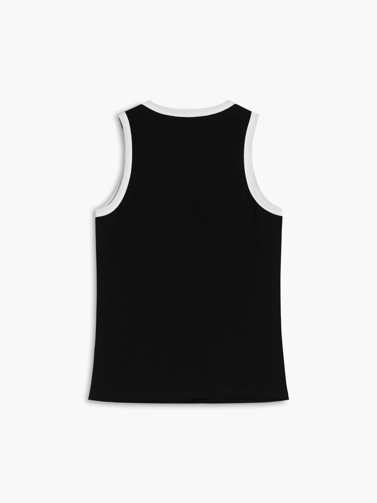 Laila - Tanktop met Contrasterende Rand en crew neck