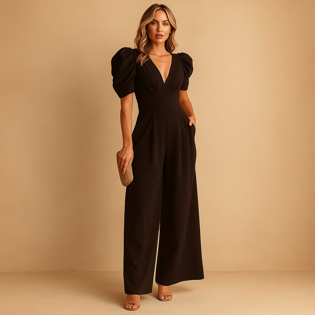 Dames Lange Jumpsuit – Elegant en Getailleerd