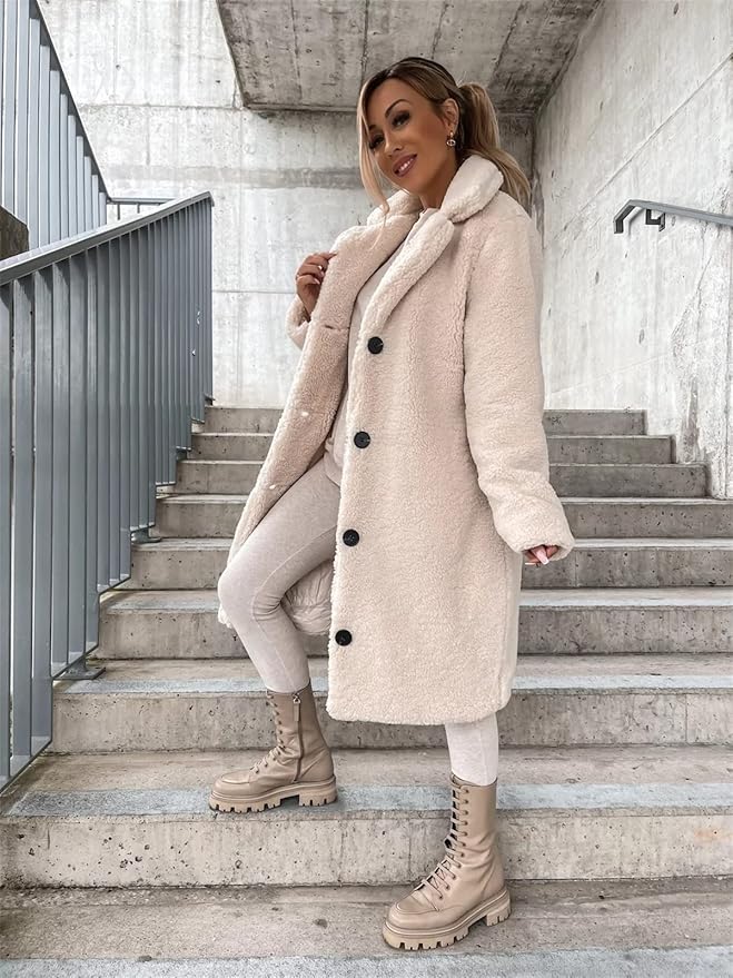 Lange Teddy Jas | Dames winterjas met luxe uitstraling en ultieme warmte