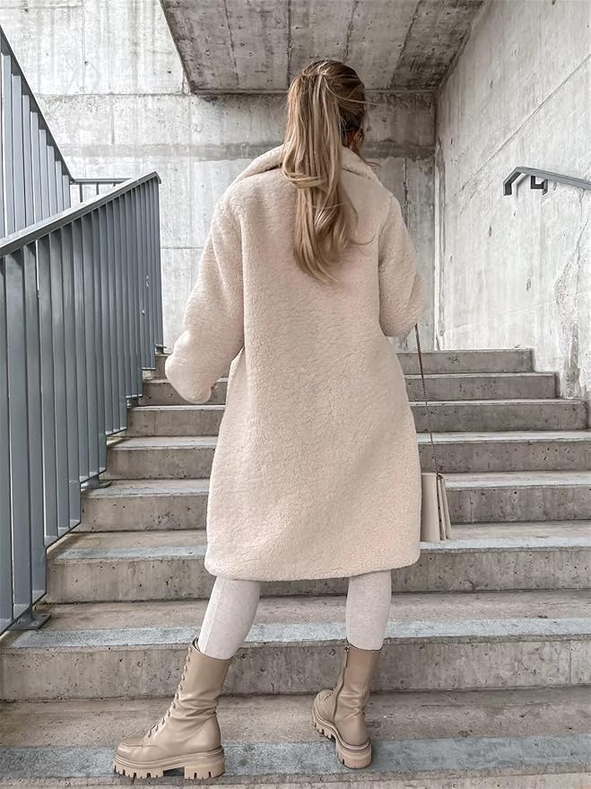 Lange Teddy Jas | Dames winterjas met luxe uitstraling en ultieme warmte