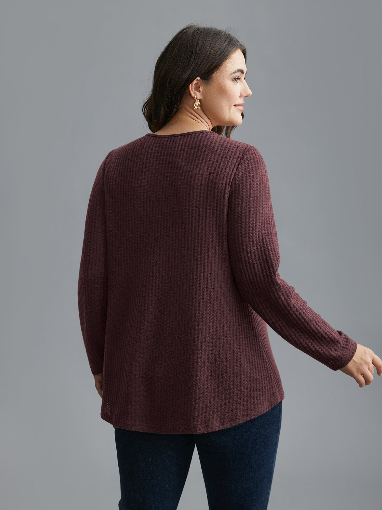 Lavinia - Gebreide top met halve rits en klepdetailzakken