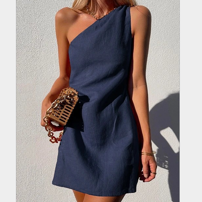 Lielle - Elegante en Comfortabele One Shoulder Jurk