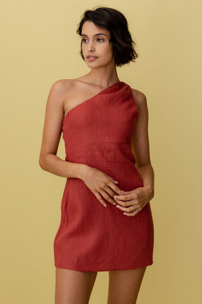 Lielle - Elegante en Comfortabele One Shoulder Jurk