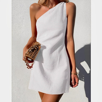 Lielle - Elegante en Comfortabele One Shoulder Jurk