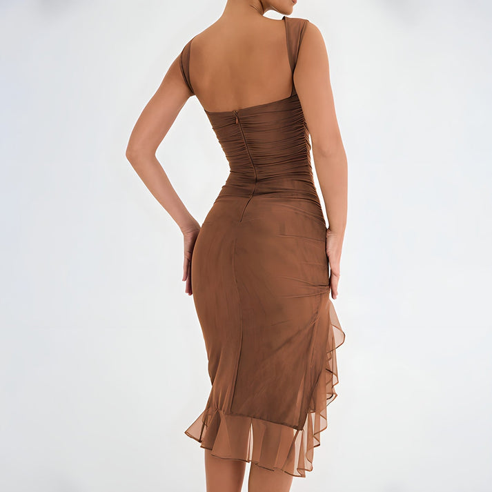 Lily - Chic Midi Jurk voor Formele Gelegenheden