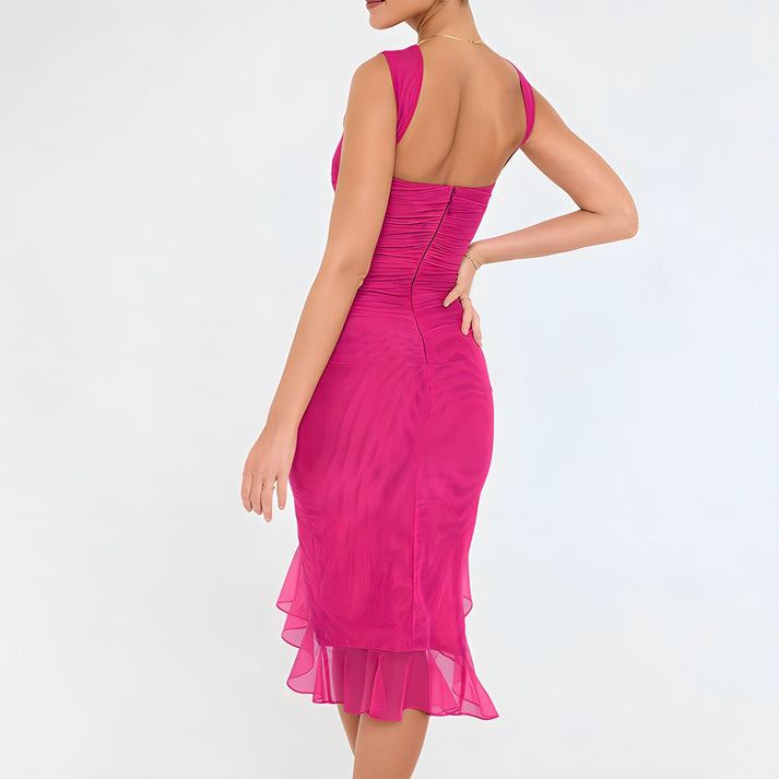 Lily - Chic Midi Jurk voor Formele Gelegenheden